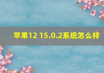 苹果12 15.0.2系统怎么样